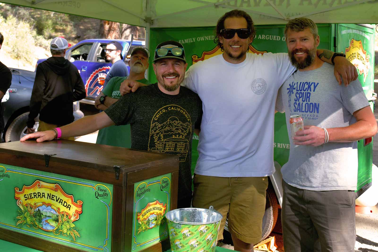 Lost and Found Volunteers at the beer station